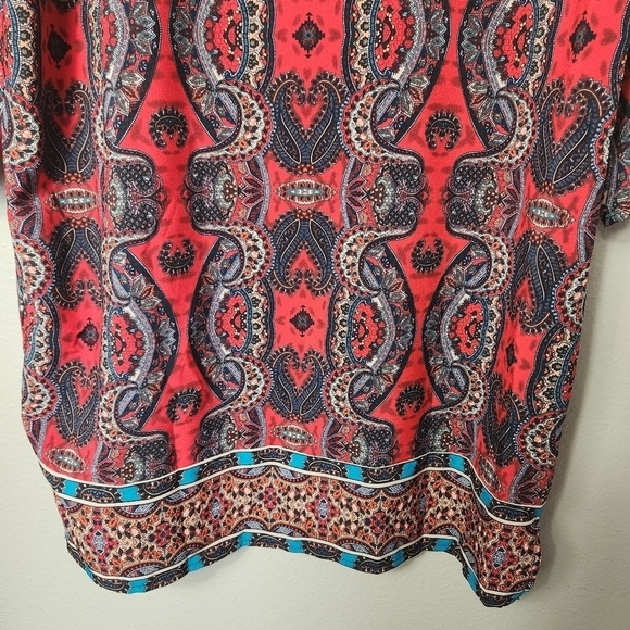 NLW Boho Paisley Mixed Print Mini Shift Dress-Size L (NWT) - Picture 10 of 10